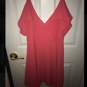 Pink Charlotte Russe Hanging Shoulder Dress